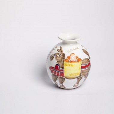 Vaso Tondo Folk in ceramica VS507FK-AS Vaso Tondo Folk in ceramica VS507FK-AS